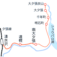三菱鉱業大夕張鉄道路線図