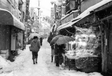 雪の橘銀座商店街
