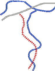 加江田森林鉄道の地図