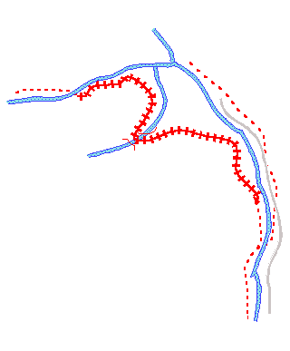 西沢森林鉄道の地図